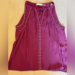 Ramy Brook Studded Plum Blouse